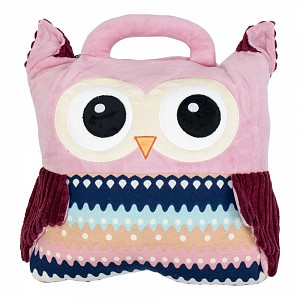 Dětská deka z mikrovlákna 100x160 Owl růžová
