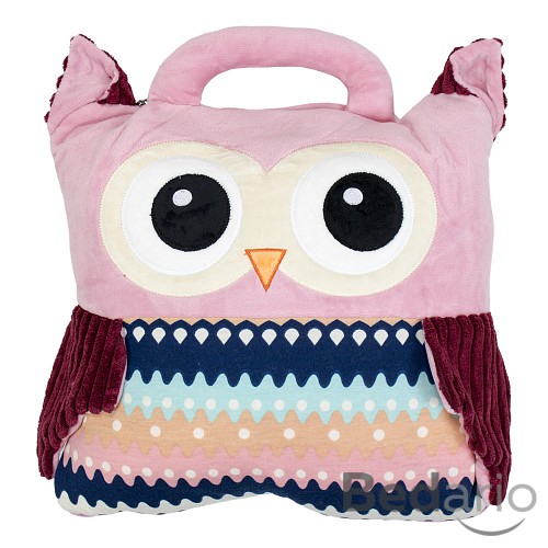Dětská deka z mikrovlákna 100x160 Owl růžová