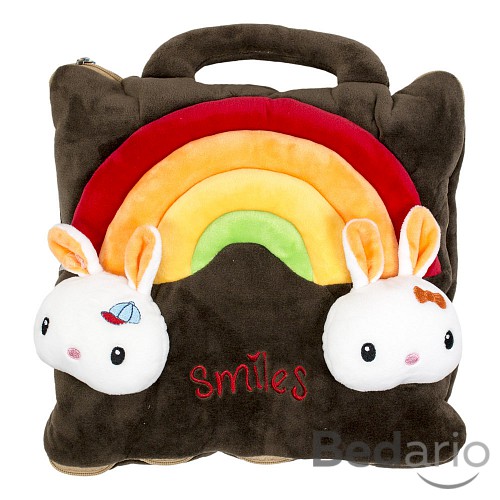 Dětská deka z mikrovlákna 100x160 Smiles hnědá