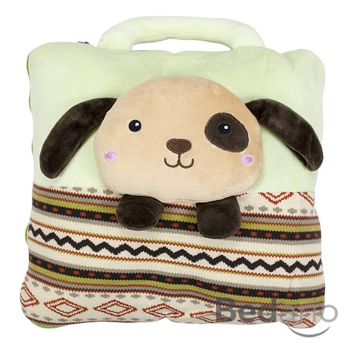 Dětská deka z mikrovlákna 100x160 Puppy zelená