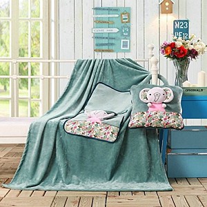 Dětská deka z mikrovlákna 100x160 Elephant zelená