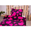 Mikroplyšové povlečení Premium 140x200+70x90 Srdce