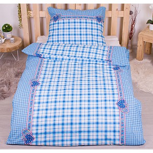 Bavlněné povlečení economy 140x200+70x90 Květinové srdce