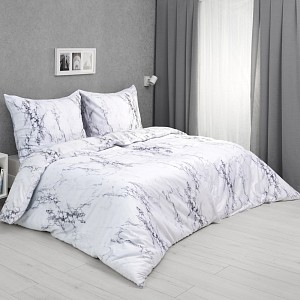 Microtop povlečení 140x200+70x90 Mramor bílý