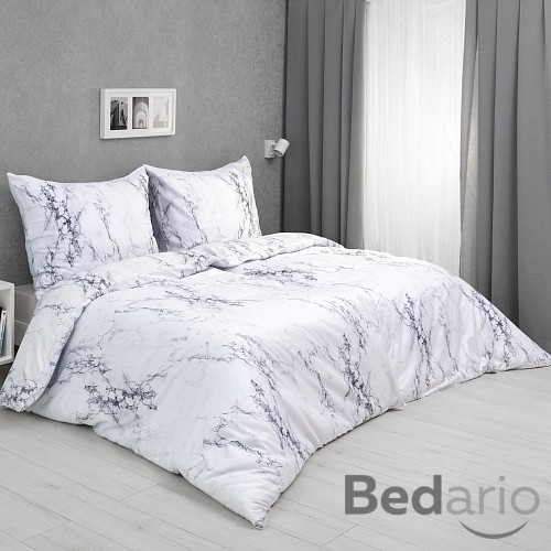 Microtop povlečení 140x200+70x90 Mramor bílý