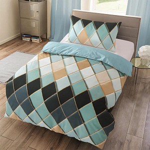 Microtop povlečení 140x200+70x90 Káry zelené