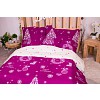 Šestidílná sada francouzské povlečení s vánočním motivem 220x200+70x90 Fialová