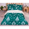 Šestidílná sada francouzské povlečení s vánočním motivem 220x200+70x90 Zelená