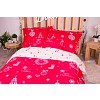 Šestidílná sada francouzské povlečení s vánočním motivem 220x200+70x90 Červená