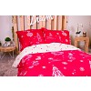 Šestidílná sada francouzské povlečení s vánočním motivem 220x200+70x90 Červená