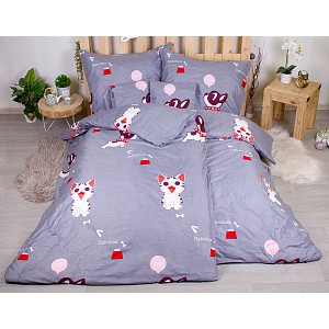 Sedmidílná sada hebkého povlečení 140x200+70x90 Talk Dog