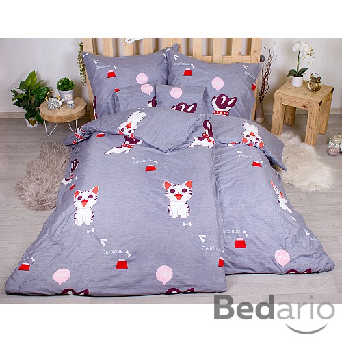 Sedmidílná sada hebkého povlečení 140x200+70x90 Talk Dog