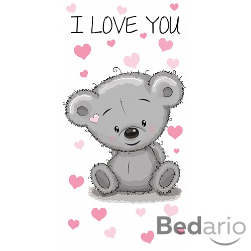 Osuška 70x140 - Medvídek - I Love You