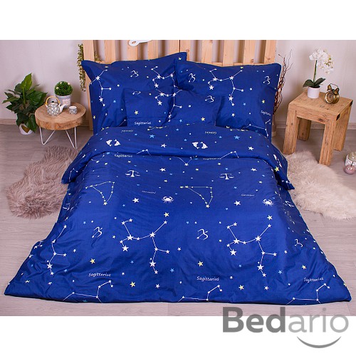 Sedmidílná sada hebkého povlečení 140x200+70x90 Souhvězdí zvěrokruhu