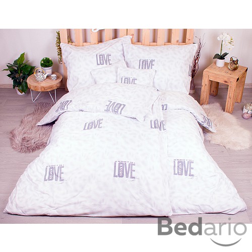 Sedmidílná sada hebkého povlečení 140x200+70x90 Love