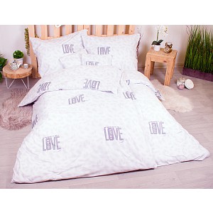 Sedmidílná sada hebkého povlečení 140x200+70x90 Love