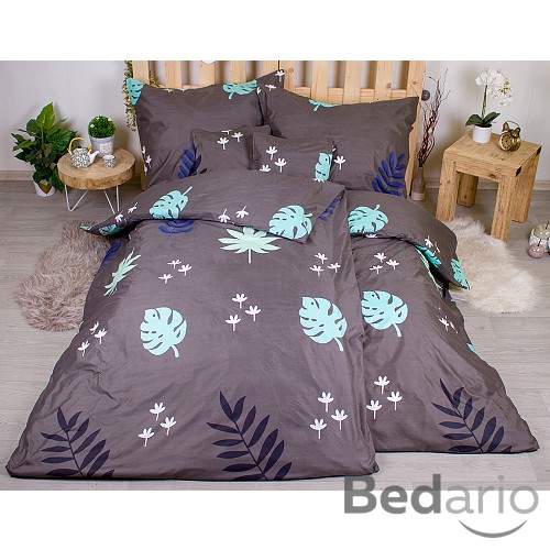 Sedmidílná sada hebkého povlečení 140x200+70x90 Monstera