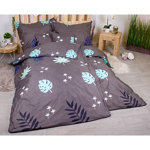 Sedmidílná sada hebkého povlečení 140x200+70x90 Monstera