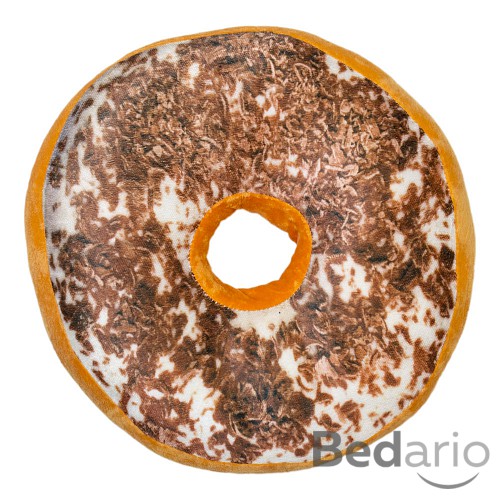 Dekorační plyšový polštářek DONUT 40 cm - Čokoládové hoblinky