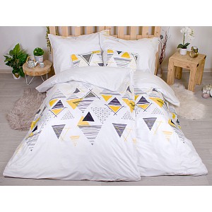 Sedmidílná sada hebkého povlečení 140x200+70x90 Abstraktní trojúhelníky