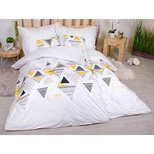 Sedmidílná sada hebkého povlečení 140x200+70x90 Abstraktní trojúhelníky