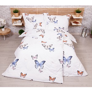 Sedmidílná sada hebkého povlečení 140x200+70x90 Barevní motýli