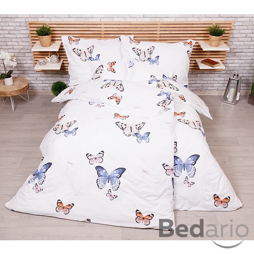 Sedmidílná sada hebkého povlečení 140x200+70x90 Barevní motýli