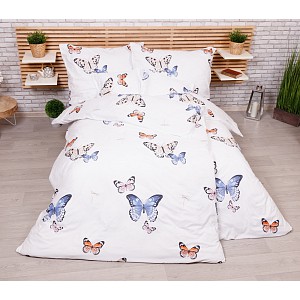 Sedmidílná sada hebkého povlečení 140x200+70x90 Barevní motýli