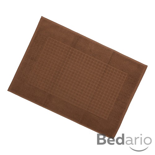 Froté předložka PREMIUM COLLECTION - kostičky - Hnědá