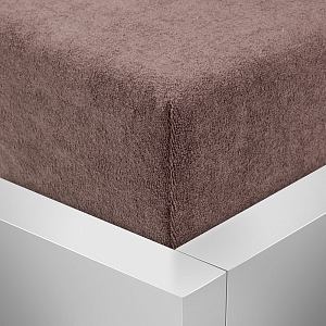 Froté prostěradlo 180x200 Premium - Tmavě hnědá