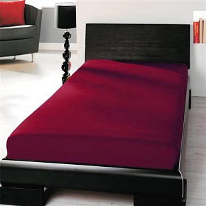 Jersey prostěradlo 90x200 Premium - Vínová