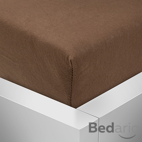 Jersey prostěradlo 90x200 Premium - Tmavě Hnědá