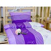 Bavlněné povlečení 140x220+70x90 Fialová poupata
