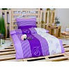 Bavlněné povlečení 140x220+70x90 Fialová poupata