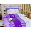 Bavlněné povlečení 140x220+70x90 Fialová poupata