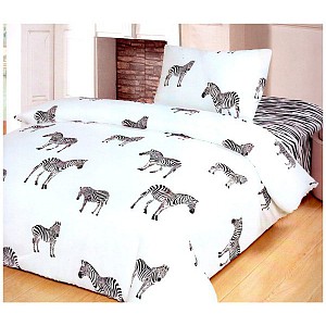 Bavlněné povlečení Black & White - Zebra