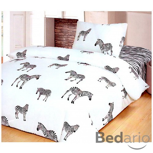 Bavlněné povlečení Black & White - Zebra
