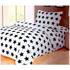 Bavlněné povlečení Black & White - Stars