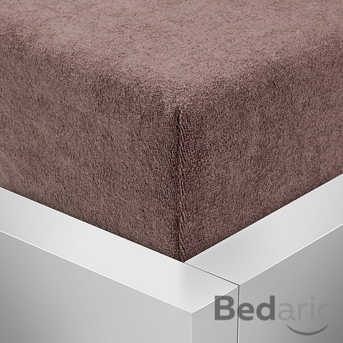 Froté prostěradlo 160x200 Premium - Tmavě hnědá