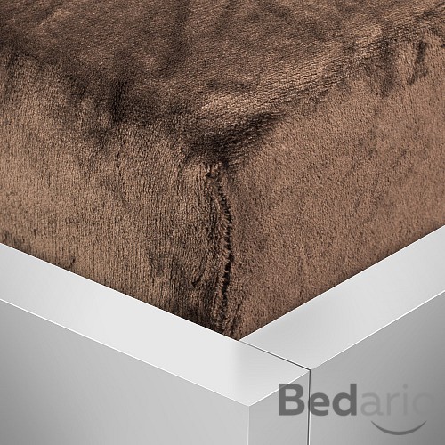 Mikroplyšové prostěradlo 140x200 Elegance - Hnědá