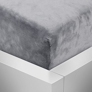 Mikroplyšové prostěradlo 220x200 Elegance - Šedá