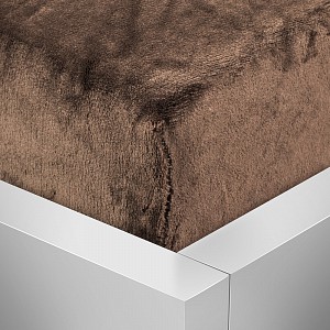 Mikroplyšové prostěradlo 220x200 Elegance - Tmavě hnědá