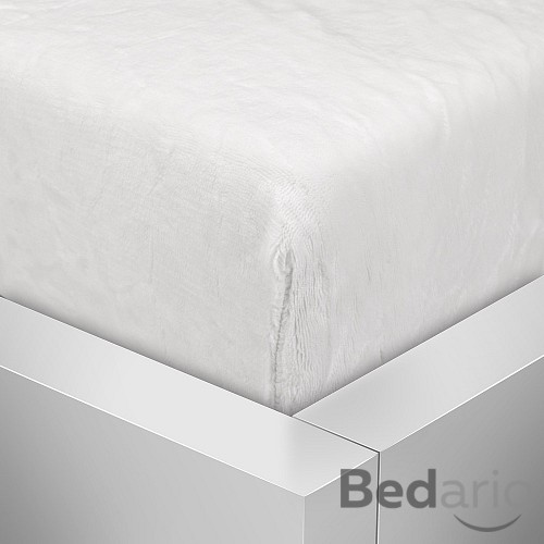 Mikroplyšové prostěradlo 220x200 Elegance - Bílá