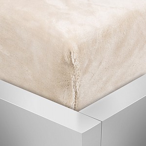 Mikroplyšové prostěradlo 220x200 Elegance - Světle Béžová