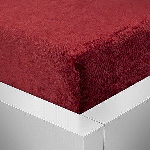 Mikroplyšové prostěradlo 220x200 Elegance - Bordó