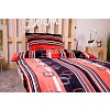 Mikroplyšové povlečení Premium 140x200+70x90 Červeno-černé pruhy