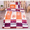Mikroplyšové povlečení Premium 140x200+70x90 Oranžové květy