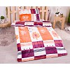 Mikroplyšové povlečení Premium 140x200+70x90 Oranžové květy
