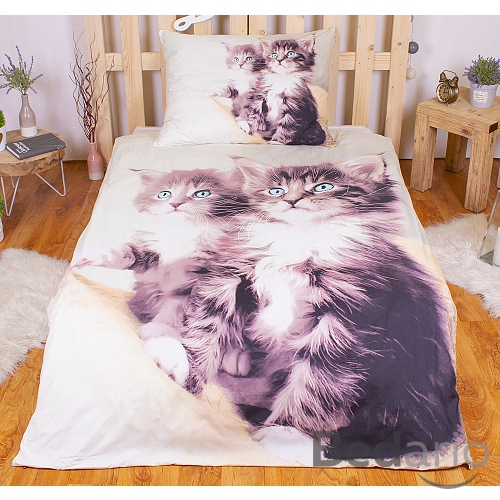 3D povlečení 140x200+70x90 Koťata
