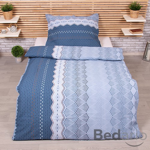 Krepové povlečení Deluxe 140x200+70x90 Ekinoks tyrkysová